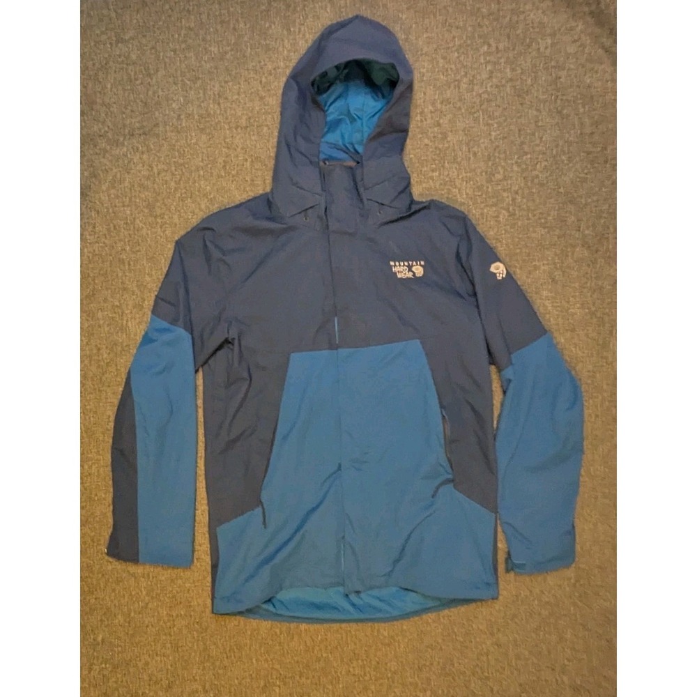 Mountain Hardwear Exposure Winter Jacket Mens Small‎ Blue Full Zip Thermal Coat